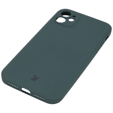 Etui Bizon Case Silicone do iPhone 11, ciemnozielone