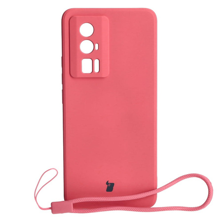 Etui Bizon Case Silicone Sq do Xiaomi Poco F5 Pro, brudny róż