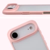Etui Bizon Case Angelo do iPhone Air, półprzezroczyste z jasnoróżową ramką