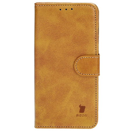 Etui z klapką Bizon Case Pocket do Galaxy S23, brązowe