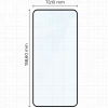 Szkło hartowane Bizon Glass Edge 3D do Oppo Reno13 Pro, czarna ramka