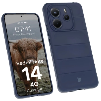 Pancerne etui Bizon Case Tur do Xiaomi Redmi Note 14 4G, granatowe