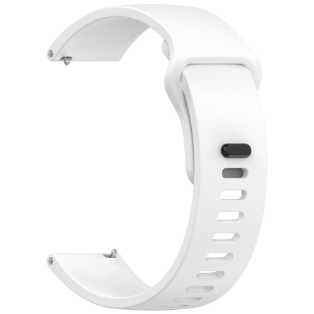 Pasek silikonowy do smartwatcha, Bizon Strap Watch Silicone Pro H, Quick Release 22 mm, biały
