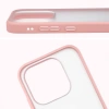 Etui Bizon Case Angelo do Xiaomi 17, półprzezroczyste z jasnoróżową ramką