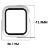 Etui ze szkłem do zegarka Bizon Case+Glass Watch do Apple Watch SE 3 / SE 2 / SE / 6 / 5 / 4 (40 mm), matowe srebrne