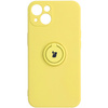 Etui Bizon Case Silicone Ring do iPhone 13, żółte
