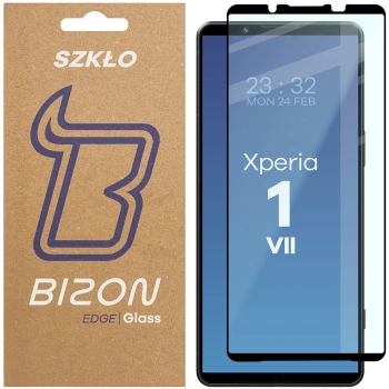 Szkło hartowane Bizon Glass Edge 2 do Xperia 1 VII, czarna ramka