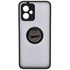 Etui z uchwytem na palec Bizon Case Hybrid Ring do Motorola Moto G54 5G/G54 Power, przydymione z czarną ramką