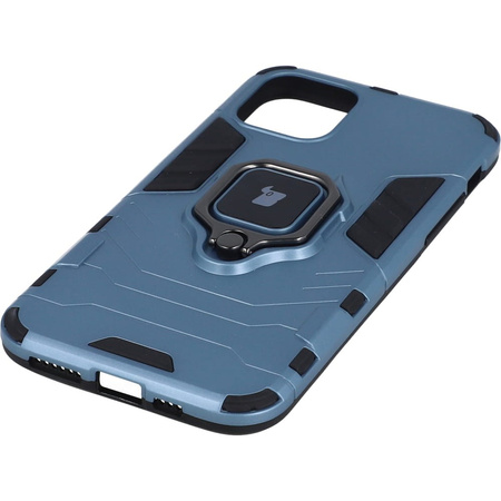 Etui Bizon Case Armor Ring do iPhone 11 Pro, niebieskie