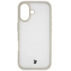 Etui Bizon Case Angelo do iPhone 17, półprzezroczyste z beżową ramką