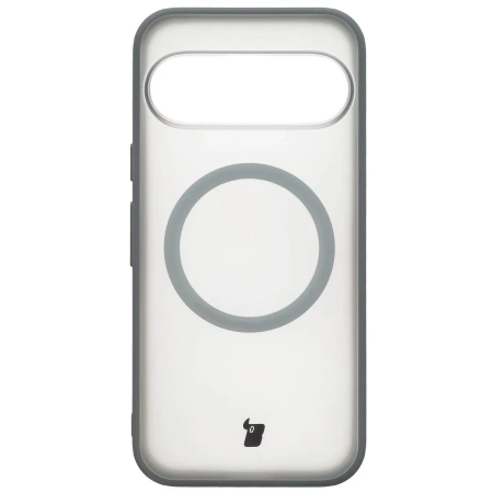 Etui z pierścieniem magnetycznym + szkło hartowane Bizon MatteO Pack do Google Pixel 10 / 10 Pro, przydymione-szare