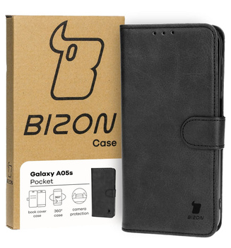 Etui z klapką Bizon Case Pocket do Galaxy A05s, czarne