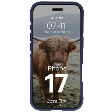 Pancerne etui Bizon Case Tur do iPhone 17, granatowe