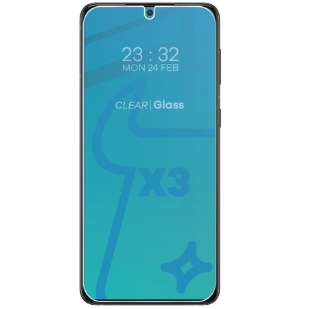 3x Szkło hartowane + szybka na aparat Bizon Glass Clear Pack do Galaxy S21 Plus 5G