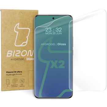 Folia hydrożelowa na ekran Bizon Glass Hydrogel Front do Xiaomi 14 Ultra, 2 sztuki