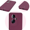 Silikonowe etui Bizon Soft Case do Oppo Reno11 F 5G, ciemnofioletowe