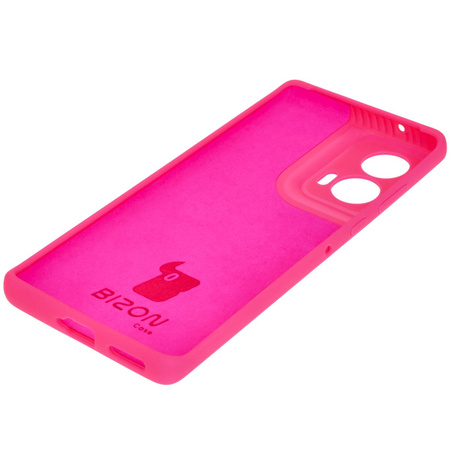 Silikonowe etui Bizon Soft Case do Motorola Edge 50 Fusion, neonowo-różowe