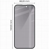 Prywatyzujące szkło hartowane Bizon Glass Edge Shadow Duo do iPhone 15 / 16, przyciemniane z czarną ramką, 2 sztuki
