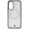 Etui z pierścieniem magnetycznym Bizon Case MatteO do Xiaomi POCO F7, przydymione-szare