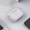 Silikonowe etui z karabińczykiem Bizon Case Headphone Silicone do AirPods 4, jasnofioletowe
