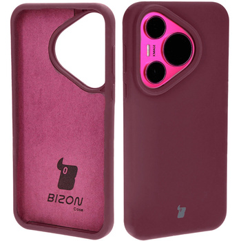Silikonowe etui Bizon Soft Case do Huawei Pura 70, neonowo-różowe