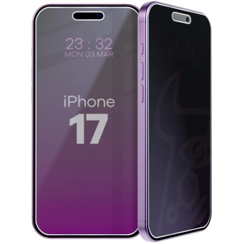 Prywatyzujące szkło hybrydowe Bizon Glass Mule Shadow do iPhone 17, matowe