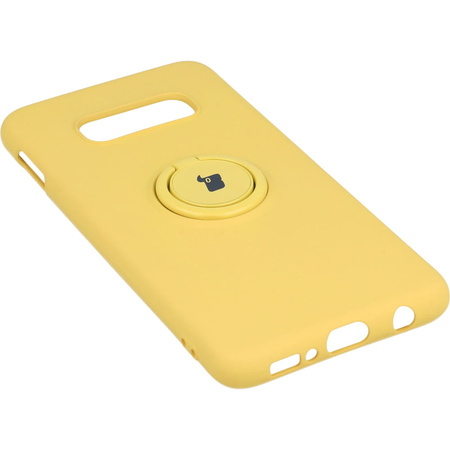 Etui Bizon Case Silicone Ring do Galaxy S10e, żółte
