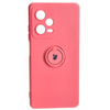 Etui Bizon Case Silicone Ring Sq do Xiaomi Redmi Note 12 Pro 5G, brudny róż