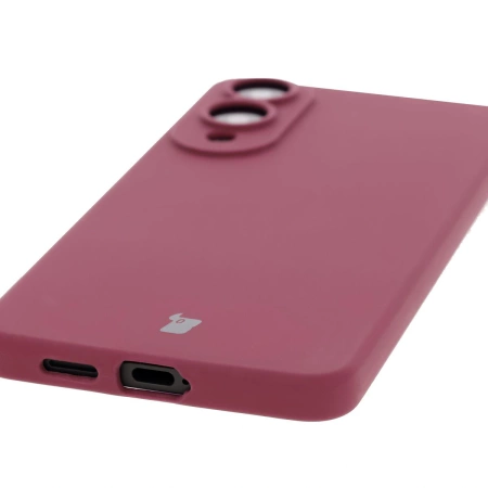 Silikonowe etui Bizon Soft Case do Galaxy S25 Edge, ciemnofioletowe