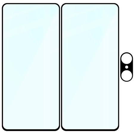 2x Szkło + szybka na aparat Bizon Edge Pack do OnePlus Nord CE5 5G