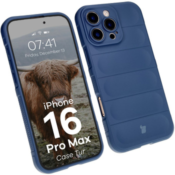 Pancerne etui Bizon Case Tur do iPhone 16 Pro Max, granatowe