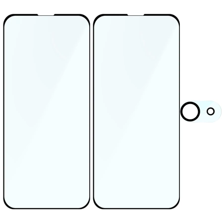 2x Szkło + szybka na aparat Bizon Edge 2 Pack do iPhone 16e