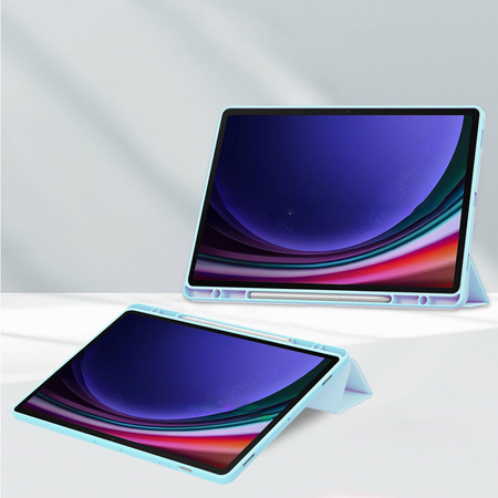 Etui Bizon Case Tab Clear Matt do Galaxy Tab S10 Plus / S9 Plus, błękitne
