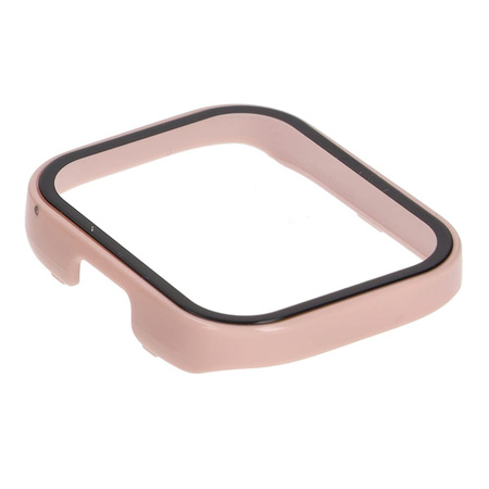 Etui Bizon Case+Glass Set do Xiaomi Redmi Watch 3, różowe