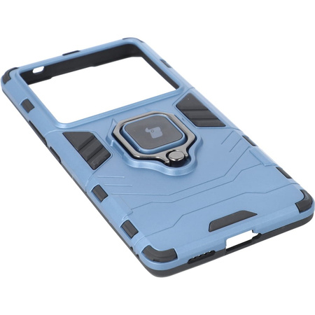 Etui Bizon Case Armor Ring do Vivo X80 Pro, niebieskie