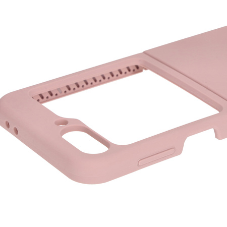 Silikonowe etui Bizon Soft Case do Galaxy Z Flip7 FE / Z Flip6, jasnoróżowe