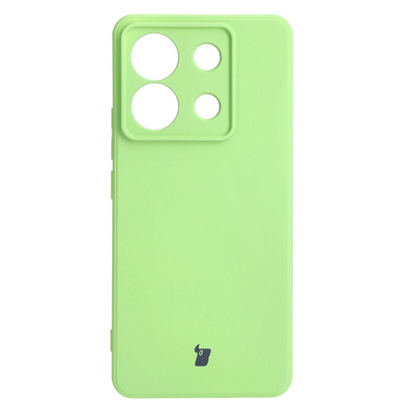 Etui Bizon Case Silicone Sq do Xiaomi Poco X6 / Xiaomi Redmi Note 13 Pro 5G, jasnozielone