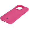 Silikonowe etui Bizon Soft Case do iPhone 16 Pro, fuksja