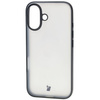 Etui Bizon Case Angelo do iPhone 16, półprzezroczyste z czarną ramką