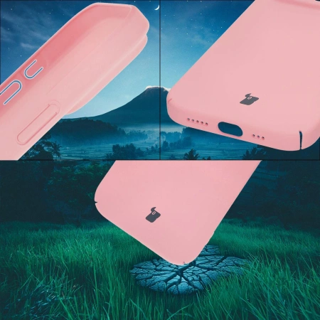Etui Bizon Case Łupka do iPhone 16 Pro, różowe