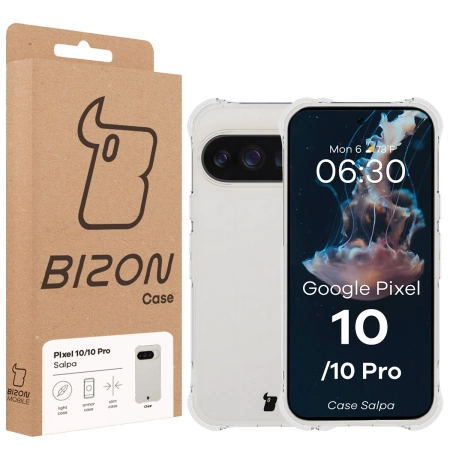 Elastyczne etui Bizon Case Salpa do Google Pixel 10 / 10 Pro, przezroczyste