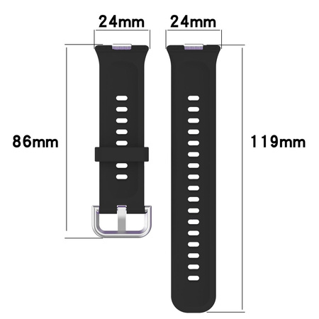 Pasek Bizon Strap Watch Silicone Pro SR do Huawei Watch Fit 4 / 4 Pro / 3, czarny