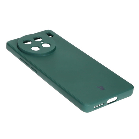 Etui Bizon Case Silicone Sq do VIVO X90 Pro, ciemnozielone