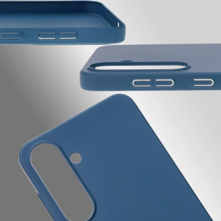 Etui Bizon Case Łupka do Galaxy S25 Plus, niebieskie