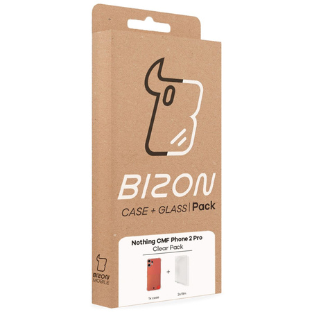 Elastyczne etui + 2x folia na ekran Bizon Case Clear Pack do Nothing CMF Phone 2 Pro