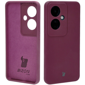 Silikonowe etui Bizon Soft Case do Oppo Reno11 F 5G, fioletowe