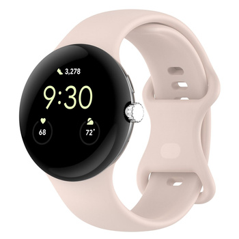 Silikonowy pasek Bizon Strap Watch Silicone do Google Pixel Watch 3/Watch 2/Watch 1 41mm, jasnoróżowy