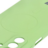 Silikonowe etui z pierścieniem magnetycznym Bizon Case Silicone Magnetic Sq do Galaxy A26 5G, jasnozielone