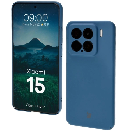 Etui Bizon Case Łupka do Xiaomi 15, niebieskie