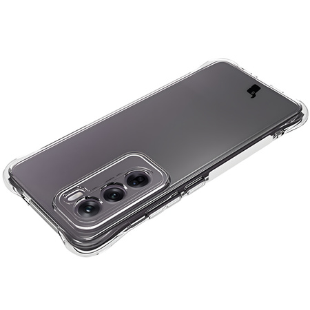 Elastyczne etui + 2x folia na ekran Bizon Case Clear Pack do Oppo Reno12, przezroczyste